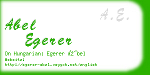 abel egerer business card